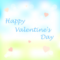 happy valentine's day card with text vector