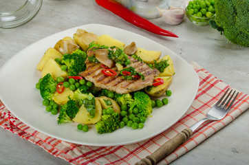 Healthy Pork Escalope with Super Greens