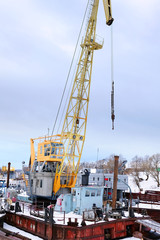 Fototapeta premium image of port cranes