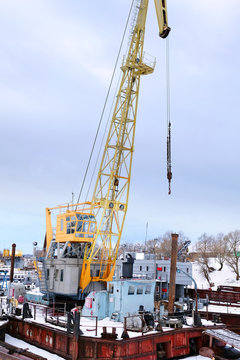 image of port cranes