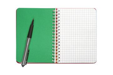 Notebook and pen