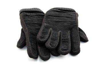 A pair warm gloves. Isolated on white background