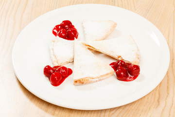 pancakes with cherry