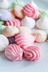 Pastel colored meringue