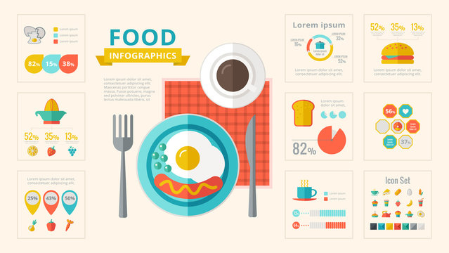 Food Infographic Elements.