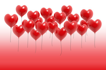 Herz Ballons Rot Karte