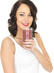 Woman Drinking a Smoothie