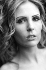 Fototapeta premium sexy young model with perfect skin and glamour makeup.