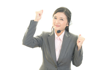 ガッツポーズのオペレーター