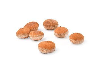 thailand sweet chestnut on white background