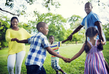 African Family Happiness Holiday Vacation Activity Concept