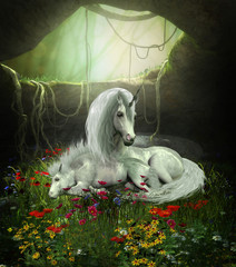 Unicorn Mare and Foal © Catmando
