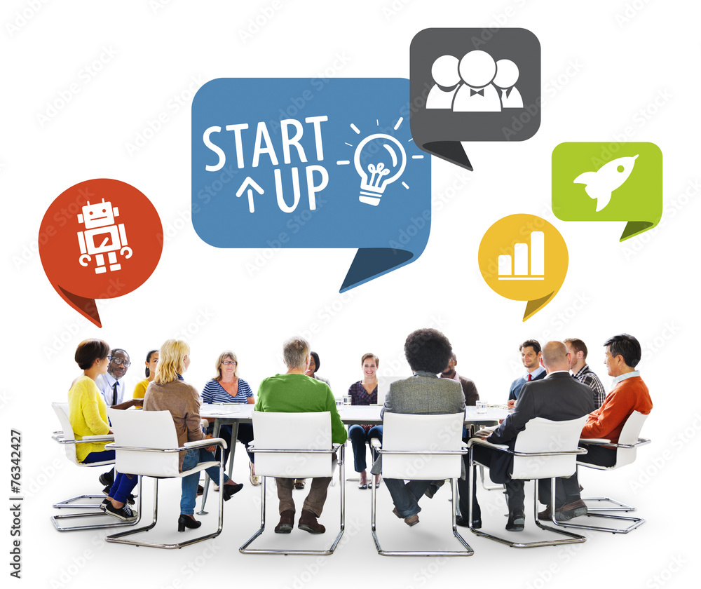 Canvas Prints new business start up meeting brainstorming aspirations concept - Canvas Prints