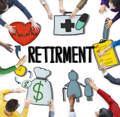 Retirment Payment Pension Planning Salary Money Concept