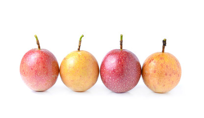 Passion fruit isolated on white background