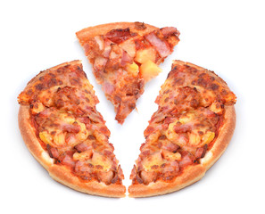pizza isolated on white background