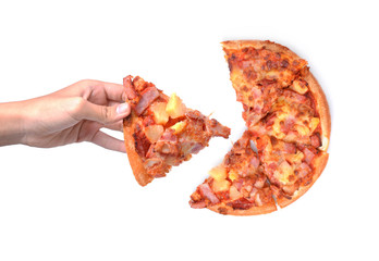 pizza isolated on white background
