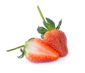 Strawberry on white background