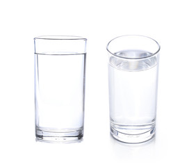 glass of water isolated on white
