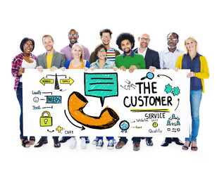 The Customer Service Target Market Support Assistance Concept