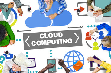People Meeting Global Communications Cloud Computing Concept