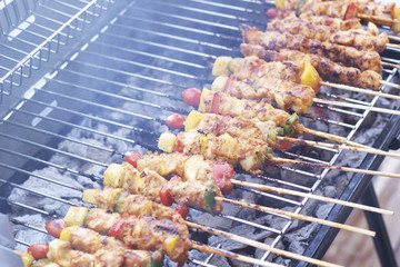 Bar-B-Q or BBQ grill of meat