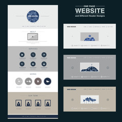 elegant one page website design template