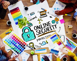 Online Security Protection Internet Safety Design Concept