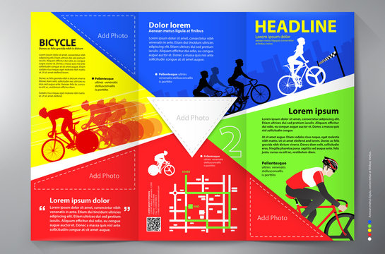 Brochure leaflet design tri-fold vector template.
