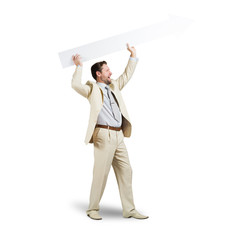 Businessman with arrow