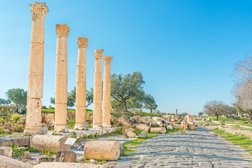 Fototapeta premium Sanctuary Heiligtum of Umm Qais in northern Jordan near Gadara.