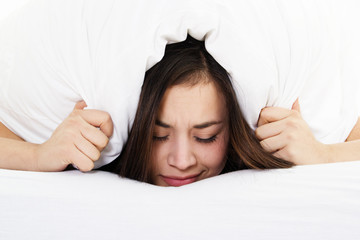 Woman in bed