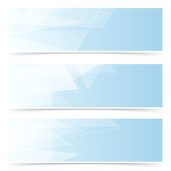 Fototapeta premium Web crystal blue headers footers collection