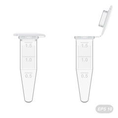 Empty plastic 1.8 ml Eppendorf tubes