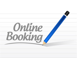 online booking message sign illustration design