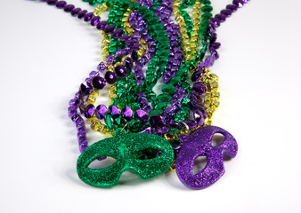 Mardi Gras Beads with Masks
