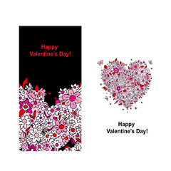 Valentine card with heart shape for your design