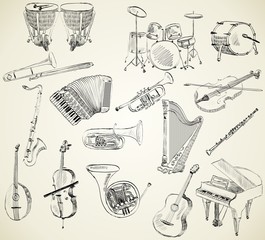 Naklejka premium musical instruments