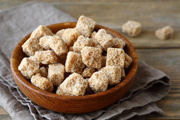 Sweet brown sugar in a bowl