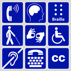 disability symbols and signs collection