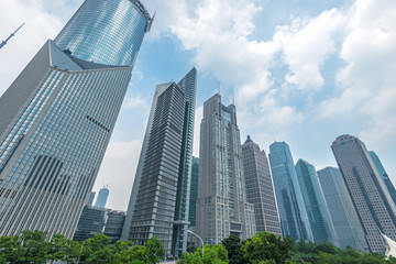 park in lujiazui financial center, Shanghai, China