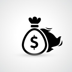 Moneybag icon vector