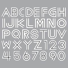 Alphabet fonts and numbers