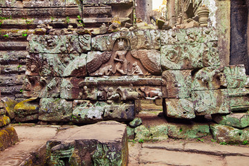 Angkor woman bas-relief, Cambodia