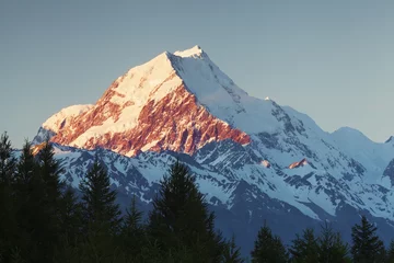 Crédence en verre imprimé Aoraki/Mount Cook Mont Cook, Aoraki, Nouvelle-Zélande, Nouvelle-Zélande