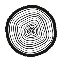 Fototapeta premium The tree rings icon. Tree Rings symbol. Flat