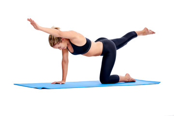 Yoga women isolated