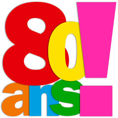 Icône 80 ANS (fête félicitations joyeux anniversaire)