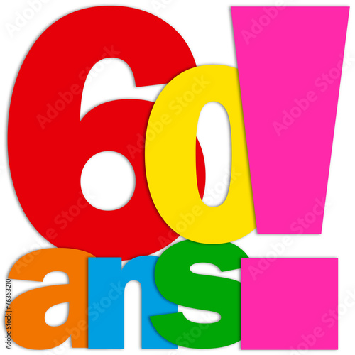 Icone 60 Ans Fete Felicitations Joyeux Anniversaire Wall Mural Web Buttons Inc