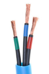 Fototapeta premium Cables used in electrical wiring installation